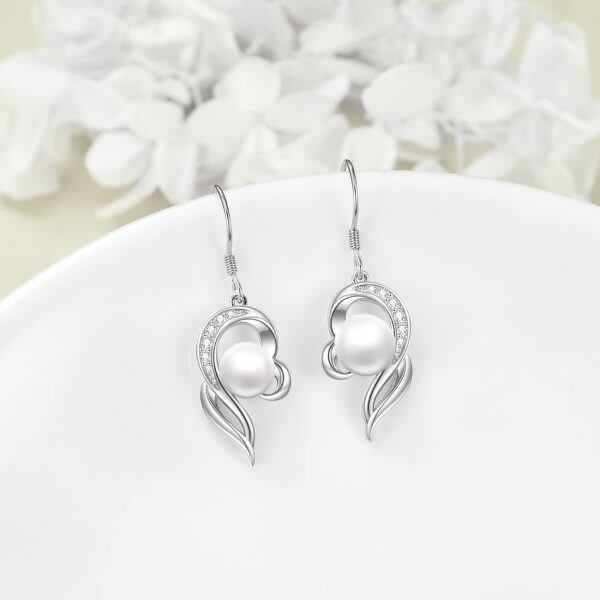 Sterling Silver Heart Earrings-2