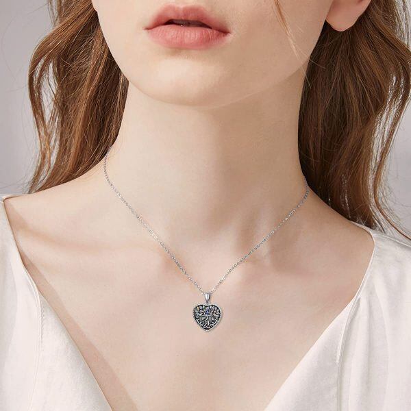 Sterling Silver Heart Necklace-5