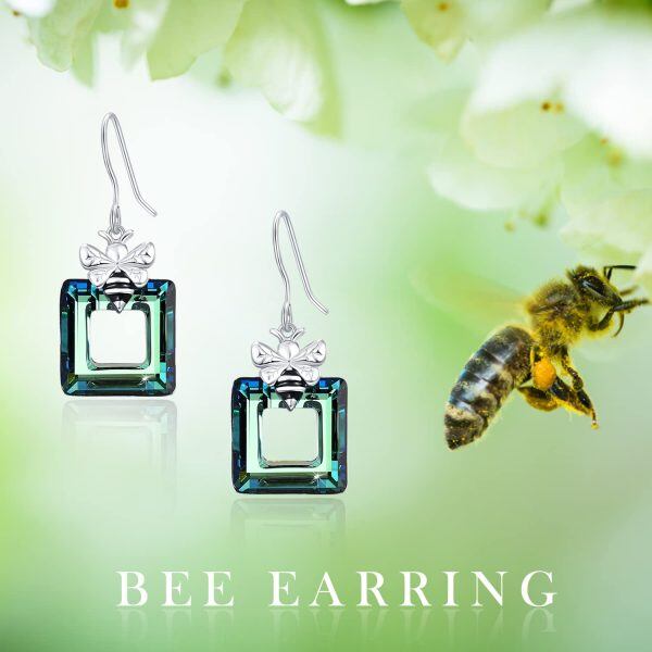 Sterling Silver Bee Earrings-5