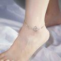 wholesale 925 Sterling Silver Infinity Heart Sisters Anklet with Rose Gold Accents for Women-0-1