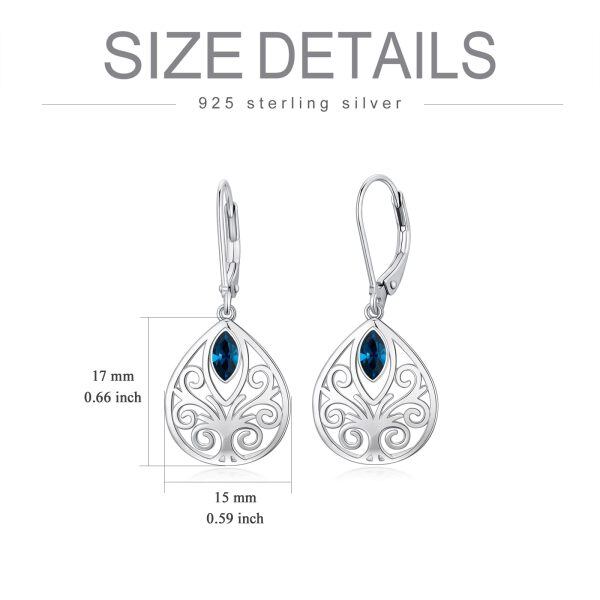 Sterling Silver Tree Of Life Earrings-3