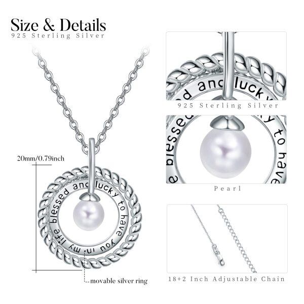 Sterling Silver Pearl Necklace-2