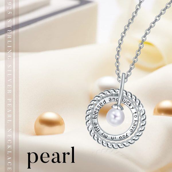 Sterling Silver Pearl Necklace-5