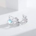 wholesale 925 Sterling Silver Heart-Shaped Moonstone Teddy Bear Stud Earrings for Women-0-4