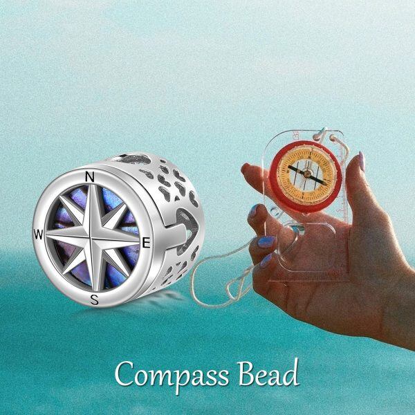 Sterling Silver Compass Charms-2