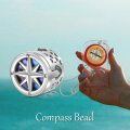 wholesale 925 Sterling Silver Compass Photo Charm with Mother of Pearl Insert - Fits Pandora Bracelets-0-2