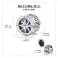 wholesale 925 Sterling Silver Compass Photo Charm with Mother of Pearl Insert - Fits Pandora Bracelets-0-5