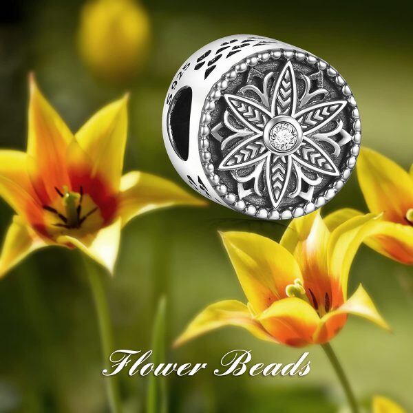 Sterling Silver Flower Charms-5