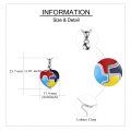 wholesale 925 Sterling Silver Puzzle Heart Autism Awareness Photo Locket Pendant Necklace for Women-0-4