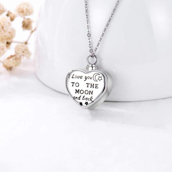 Sterling Silver Heart Urn Necklace-2