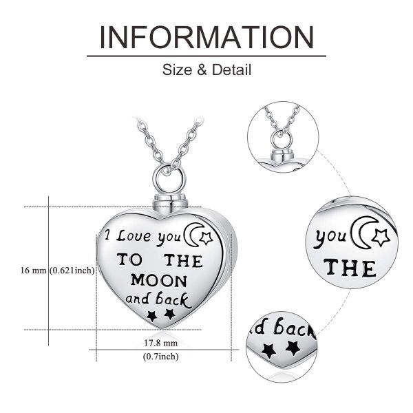 Sterling Silver Heart Urn Necklace-5