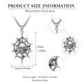 wholesale 925 Sterling Silver Spider Web Skull Pendant Necklace for Women-0-1