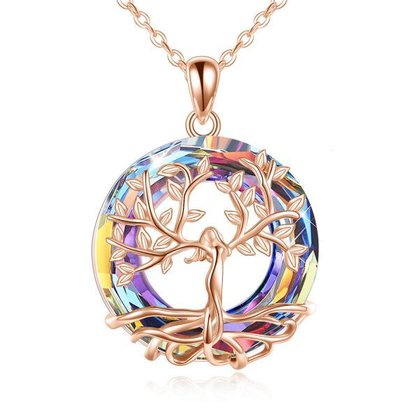 Sterling Silver Tree Of Life Necklace-0