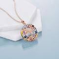 wholesale 925 Sterling Silver Rainbow Crystal Tree of Life Pendant Necklace Gift for Women-0-3