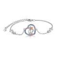 wholesale 925 Sterling Silver Heart-Shaped Family Figure Charm Bracelet for Women Girls Gifts-0-0