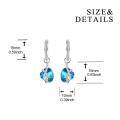 wholesale 925 Sterling Silver Blue Austrian Crystal Infinity Heart Drop Earrings-0-4