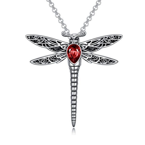 Sterling Silver Dragonfly Necklace-0