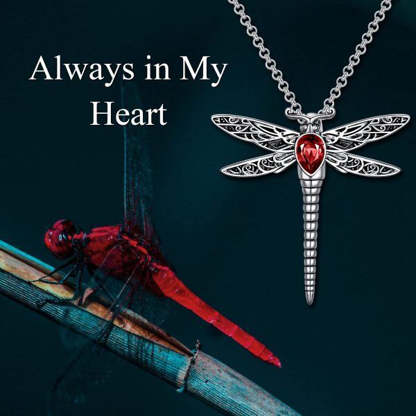 Sterling Silver Dragonfly Necklace-5