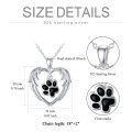 wholesale 925 Sterling Silver Paw Print Heart Angel Wings Pet Cremation Jewelry Urn Pendant Necklace-0-3