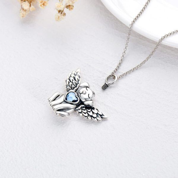 Sterling Silver Dog Urn Necklace-2