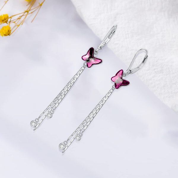 Sterling Silver Butterfly Earrings-2