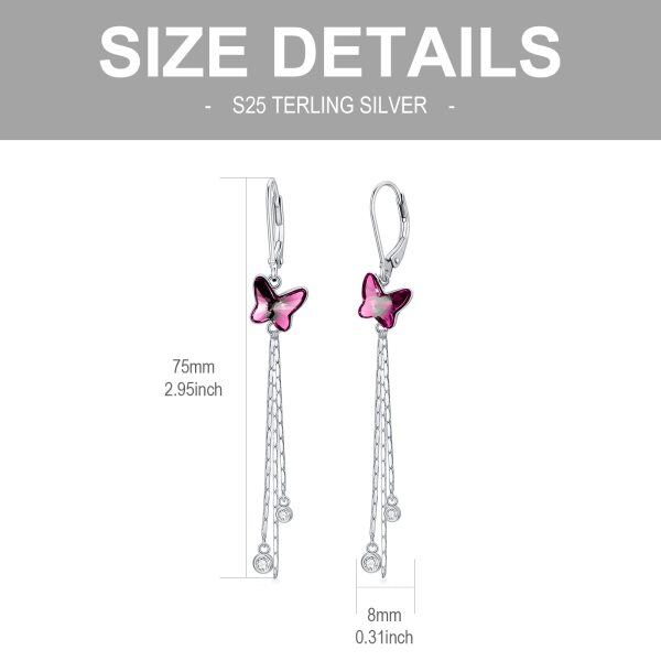 Sterling Silver Butterfly Earrings-4