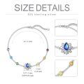 wholesale 925 Sterling Silver Multi-Color Crystal Lotus Chakra Bracelet for Women-0-1