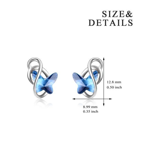 Sterling Silver Butterfly Earrings-4