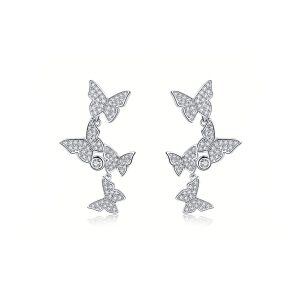 Sterling Silver Butterfly Earrings-0