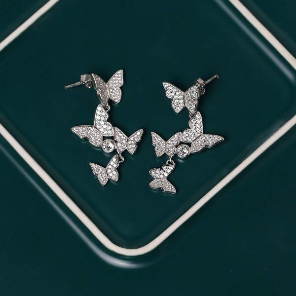 Sterling Silver Butterfly Earrings-2