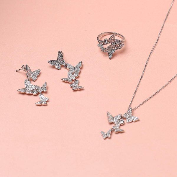 Sterling Silver Butterfly Earrings-3