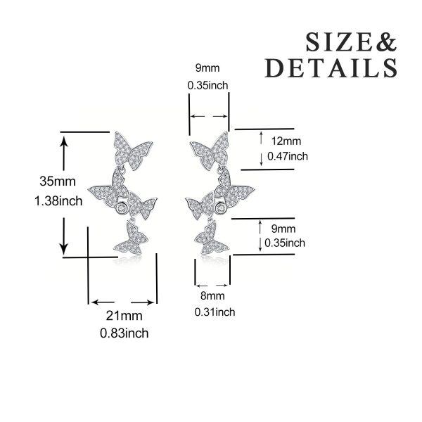 Sterling Silver Butterfly Earrings-4