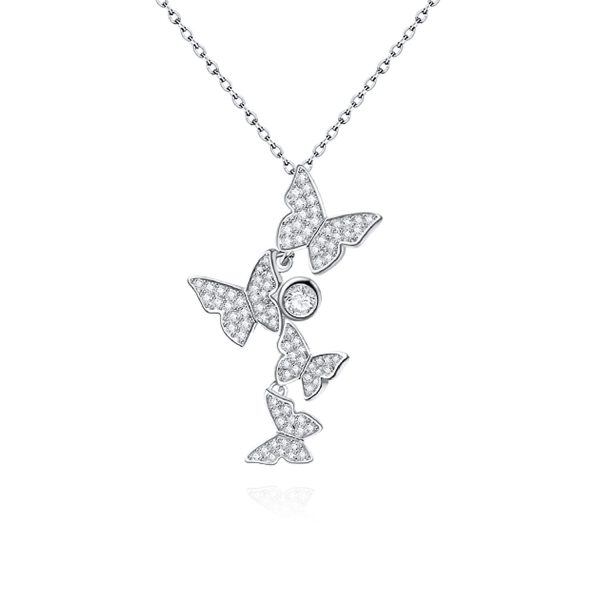 Sterling Silver Butterfly Necklace-0