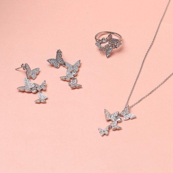 Sterling Silver Butterfly Necklace-1