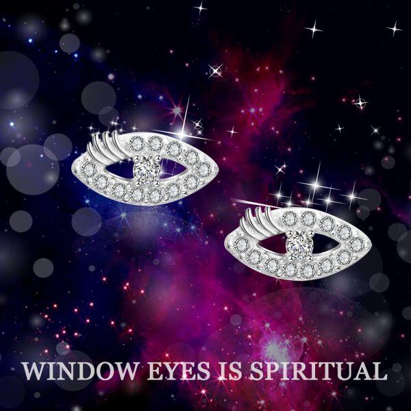 Sterling Silver Evil Eye Earrings-3