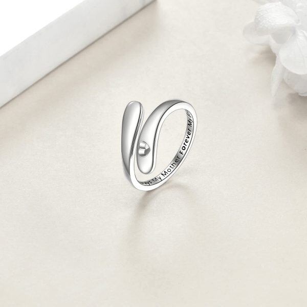 Sterling Silver Hollow Heart Open Ring-2