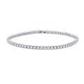 wholesale 925 Sterling Silver 925 CZ Tennis Bracelet - White Gold Tone Square-Cut Stones-0-0