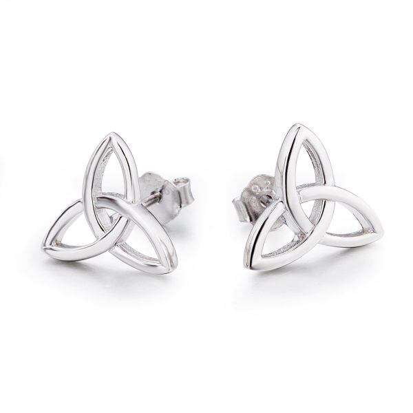 925 Sterling Silver Celtic Knot Stud Earrings-0