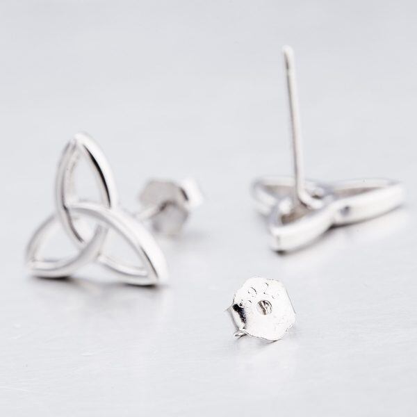 925 Sterling Silver Celtic Knot Stud Earrings-1