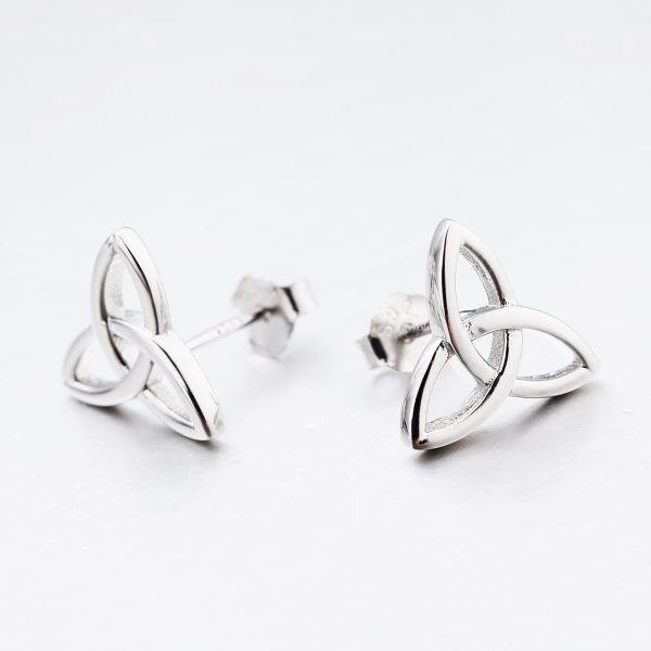 925 Sterling Silver Celtic Knot Stud Earrings-2