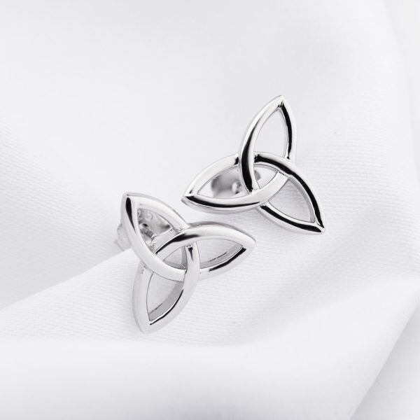 925 Sterling Silver Celtic Knot Stud Earrings-3