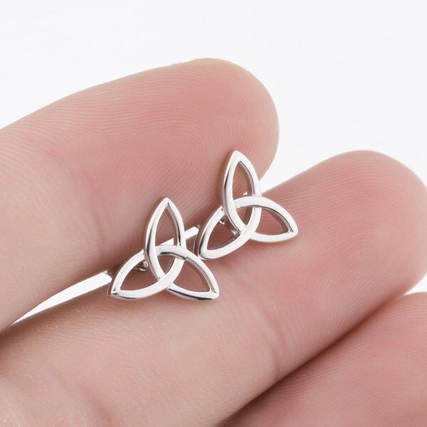 925 Sterling Silver Celtic Knot Stud Earrings-4