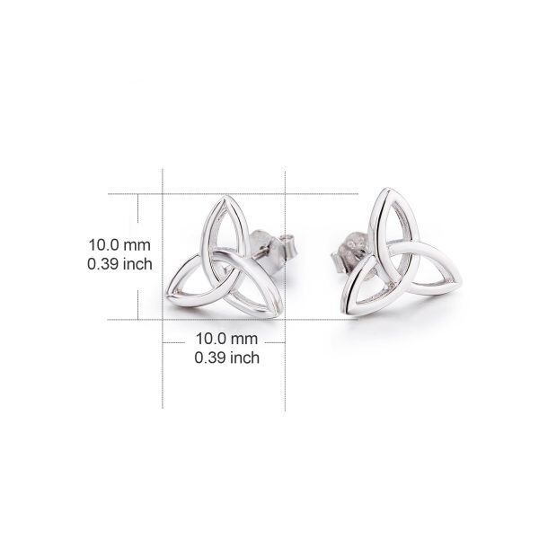 925 Sterling Silver Celtic Knot Stud Earrings-5