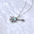wholesale 925 Sterling Silver 925 Vintage Guitar Moonstone Pendant Necklace for Women-0-2