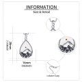 wholesale 925 Sterling Silver Teardrop Moonstone Mountain Pendant Necklace for Nature Enthusiasts-0-5