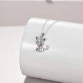 wholesale 925 Sterling Silver Cat Pendant Necklace - Rhodium Plated-0-7