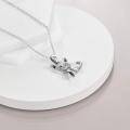 wholesale 925 Sterling Silver Cat Pendant Necklace - Rhodium Plated-0-8