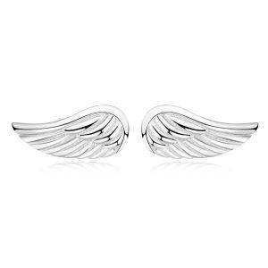 Sterling Silver Angel Wings Earrings-0