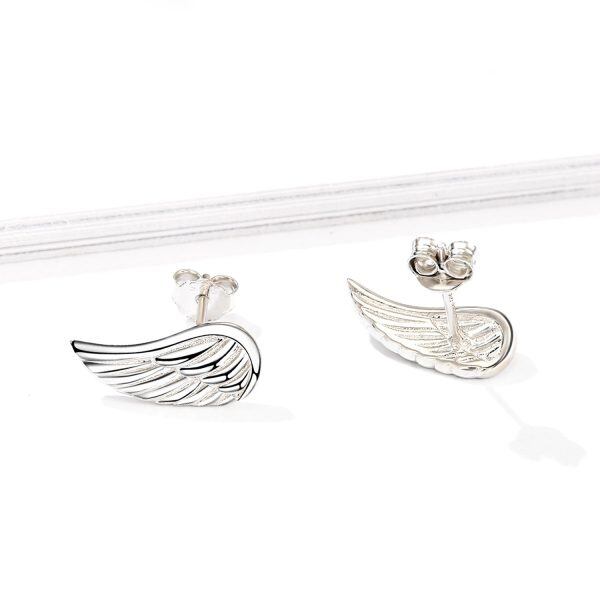 Sterling Silver Angel Wings Earrings-4