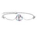 wholesale 925 Sterling Silver Women's Adjustable Ankle Anklet with Mermaid and Starfish Charms-0-0